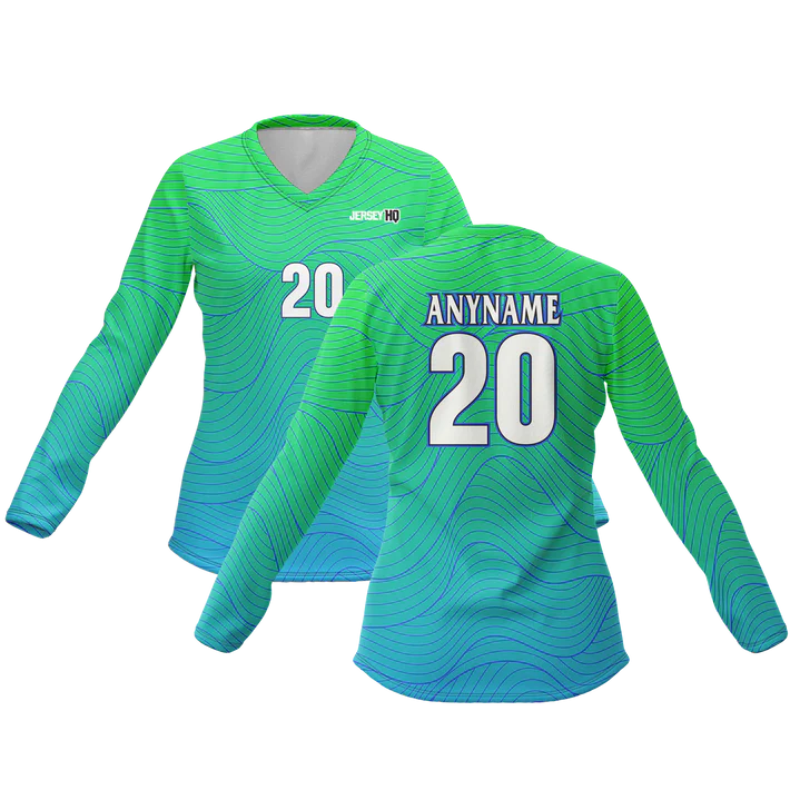 Women's Volleyball Long Sleeve V-Neck